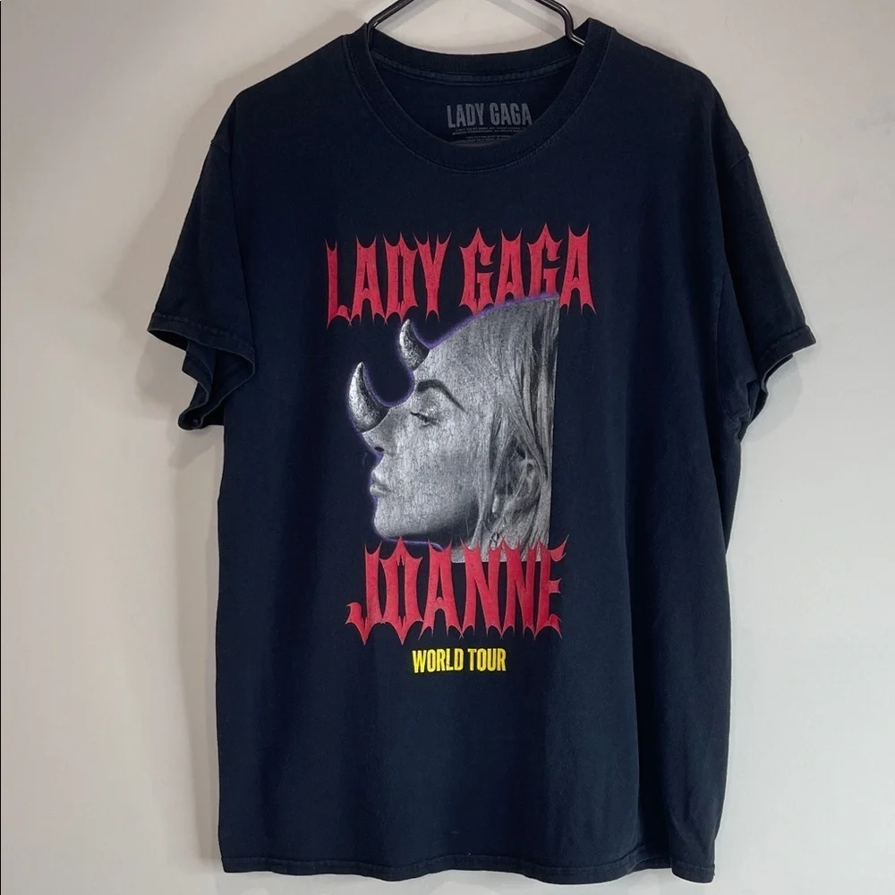 Lady Gaga Official Joanne World Tour Graphic T-shirt Black Unisex 2017 Large - Picture 10 of 10
